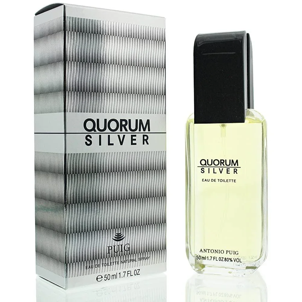 Antonio Puig Quorum Silver Eau de Toilette for Men - Image 3