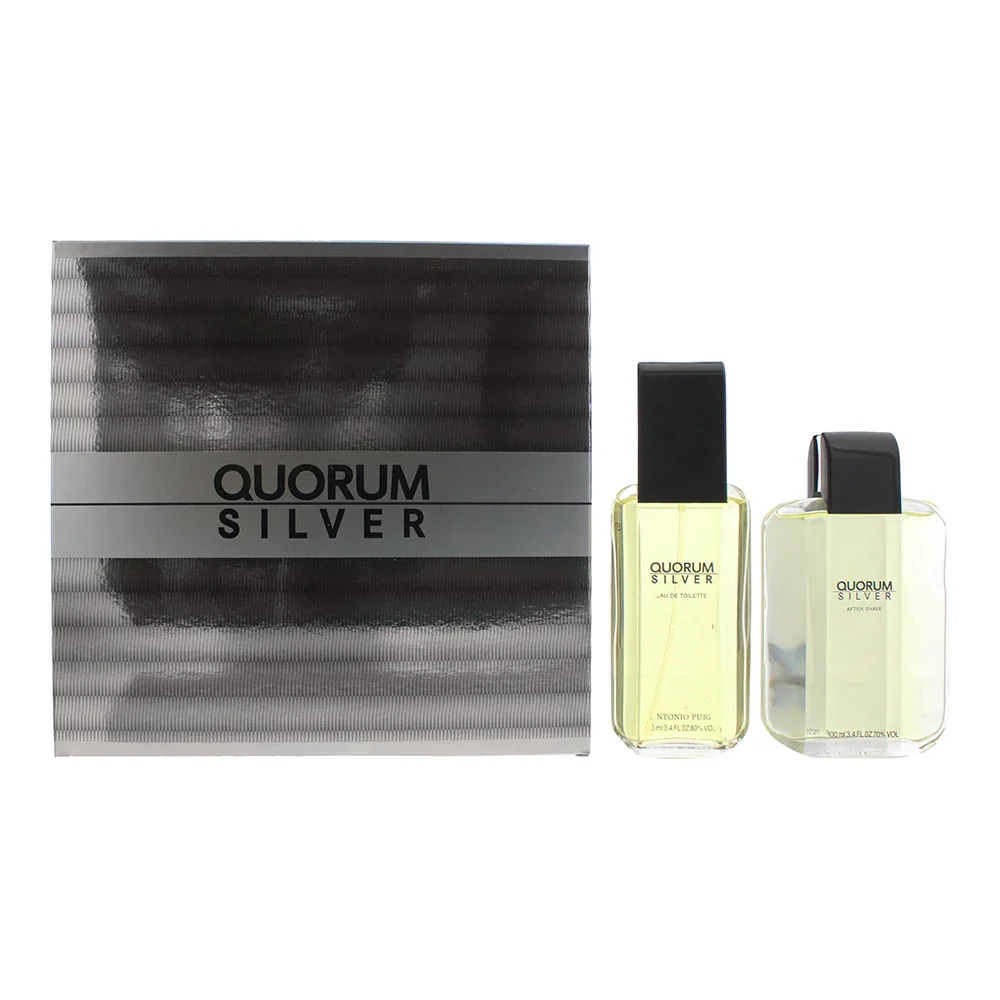 Antonio Puig Quorum Silver Eau de Toilette for Men - Image 4